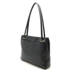 Black Leather Chanel Shoulder Bag