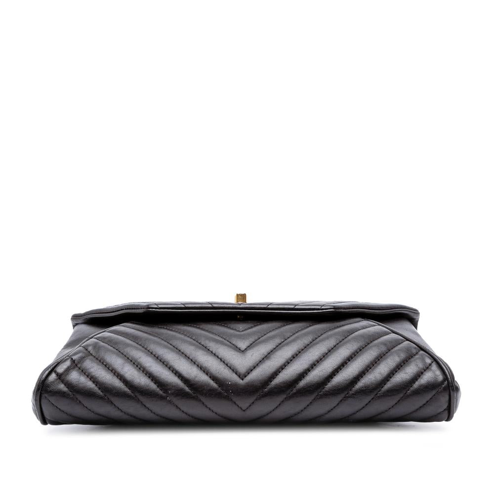 Black Leather Chanel Flap Bag