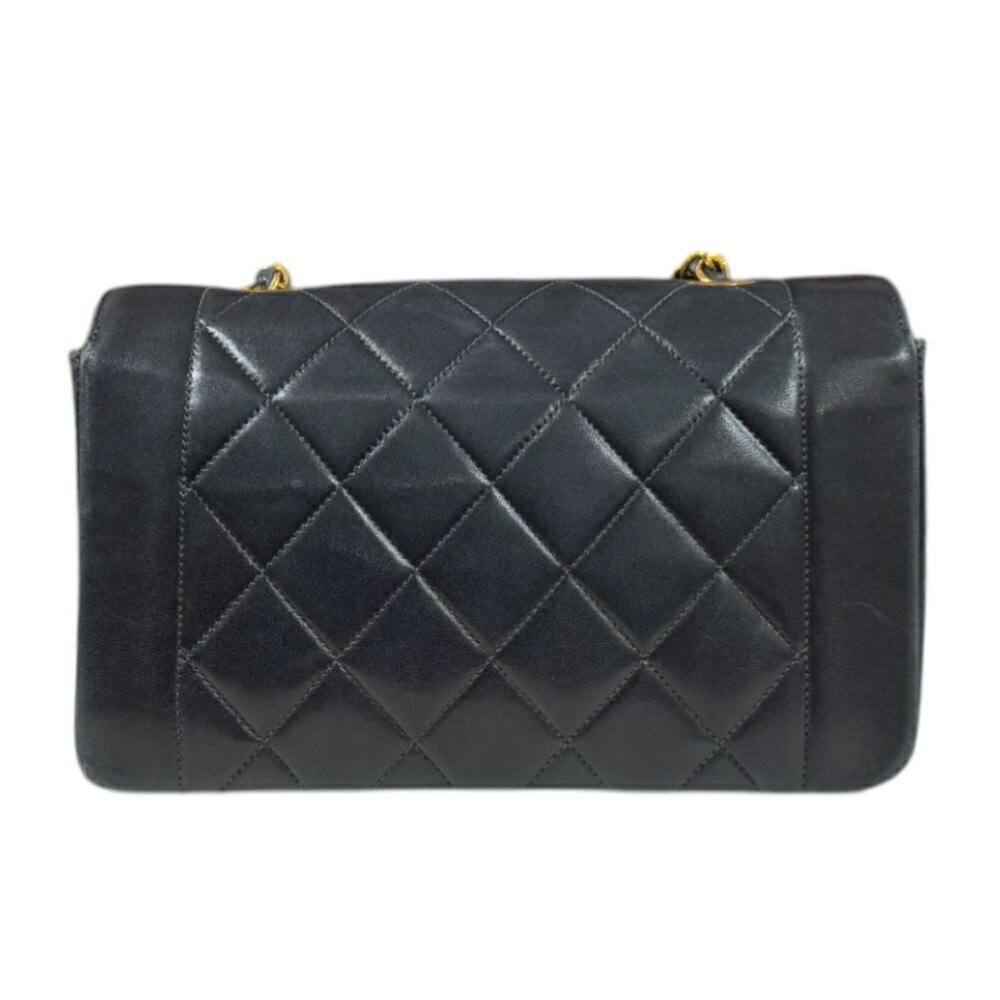 Black Leather Chanel Shoulder Bag