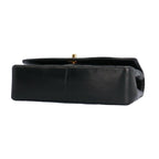 Black Leather Chanel Shoulder Bag