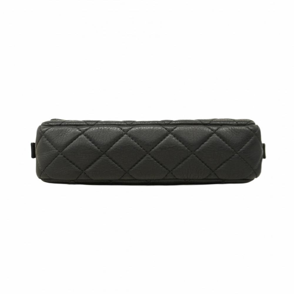 Black Leather Chanel Shoulder Bag