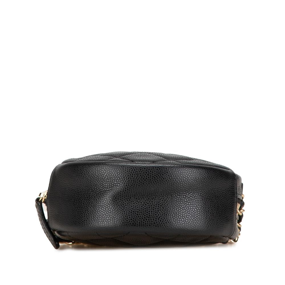 Black Leather Chanel Crossbody Bag