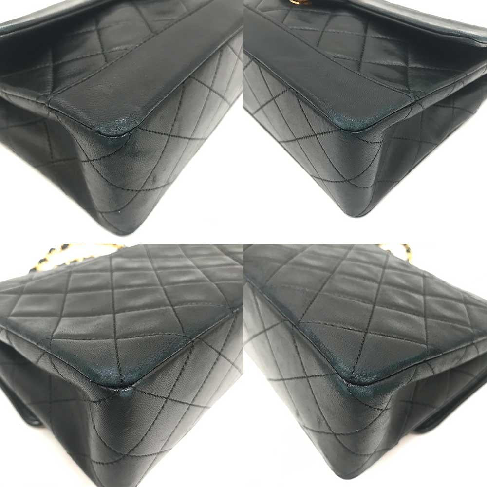 Black Leather Chanel Shoulder Bag