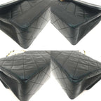 Black Leather Chanel Shoulder Bag