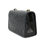 Black Leather Chanel Shoulder Bag