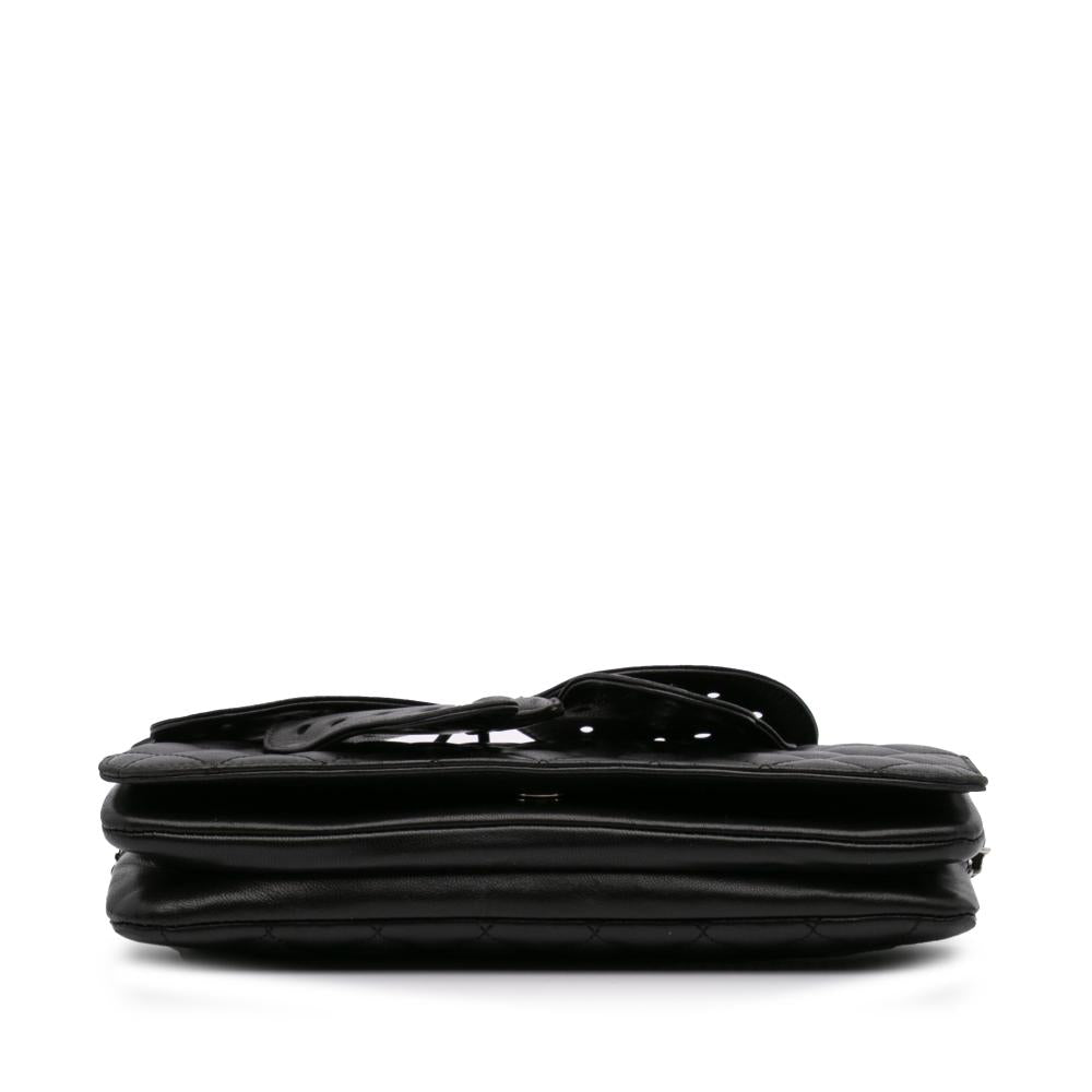 Black Leather Chanel Crossbody Bag