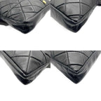 Black Leather Chanel Shoulder Bag