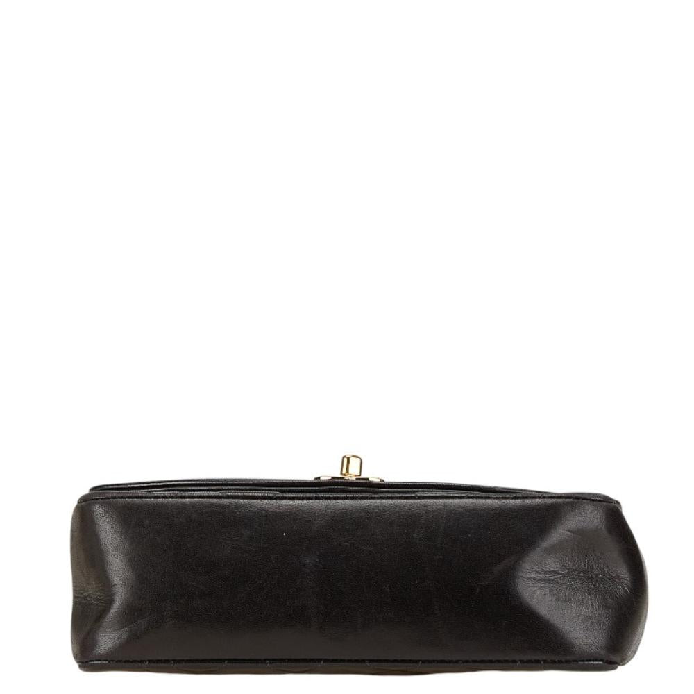 Black Leather Chanel Crossbody Bag