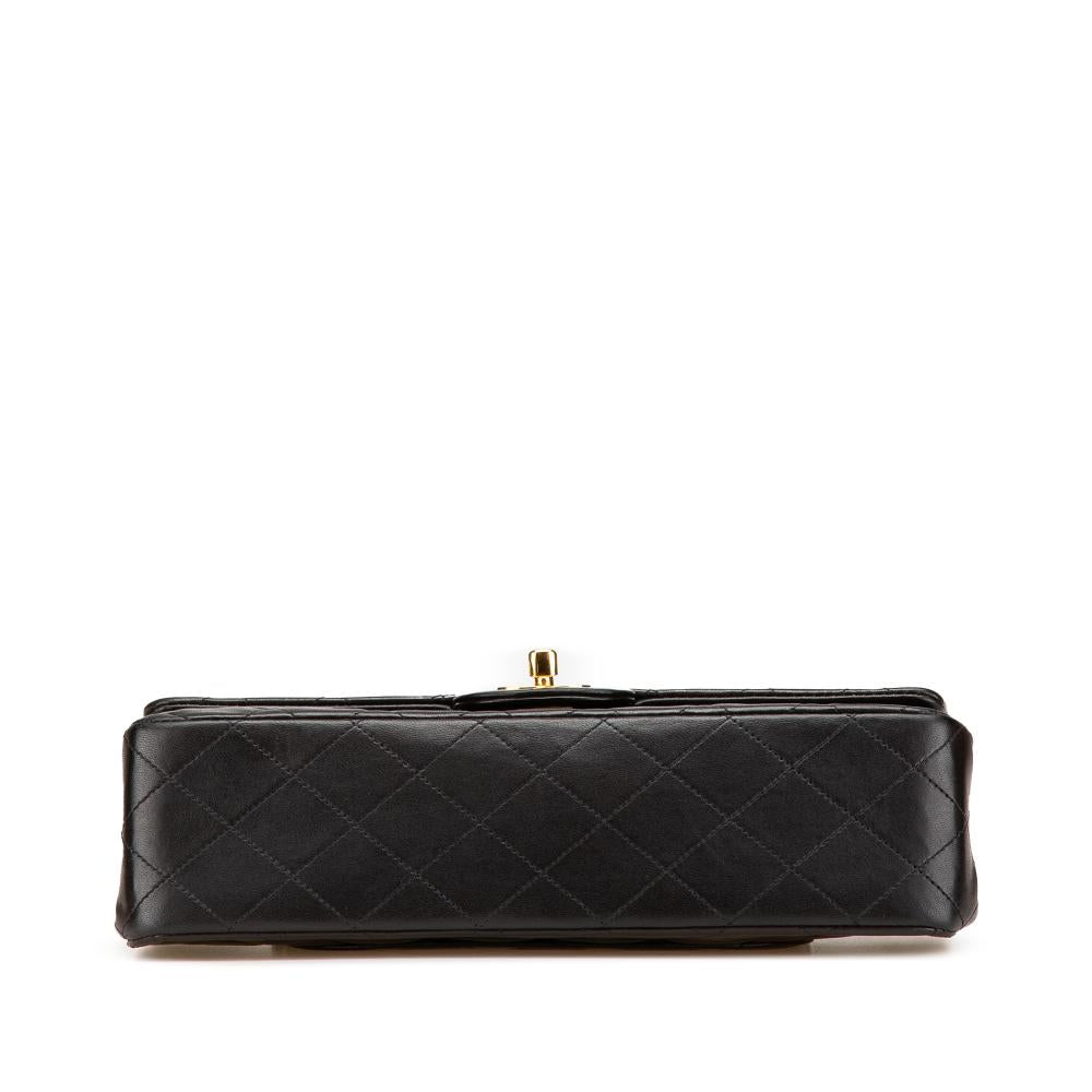 Black Leather Chanel Flap Bag
