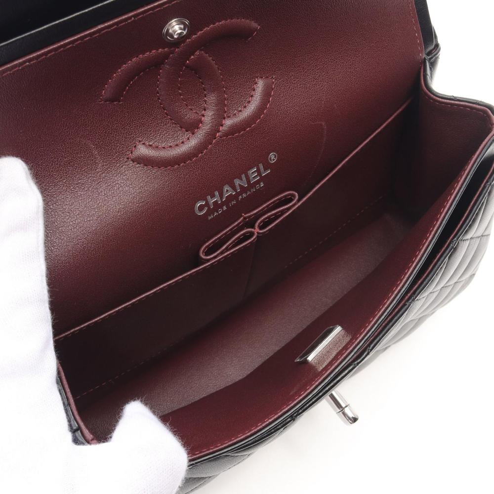 Black Leather Chanel Flap Bag