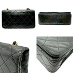 Black Leather Chanel Crossbody Bag