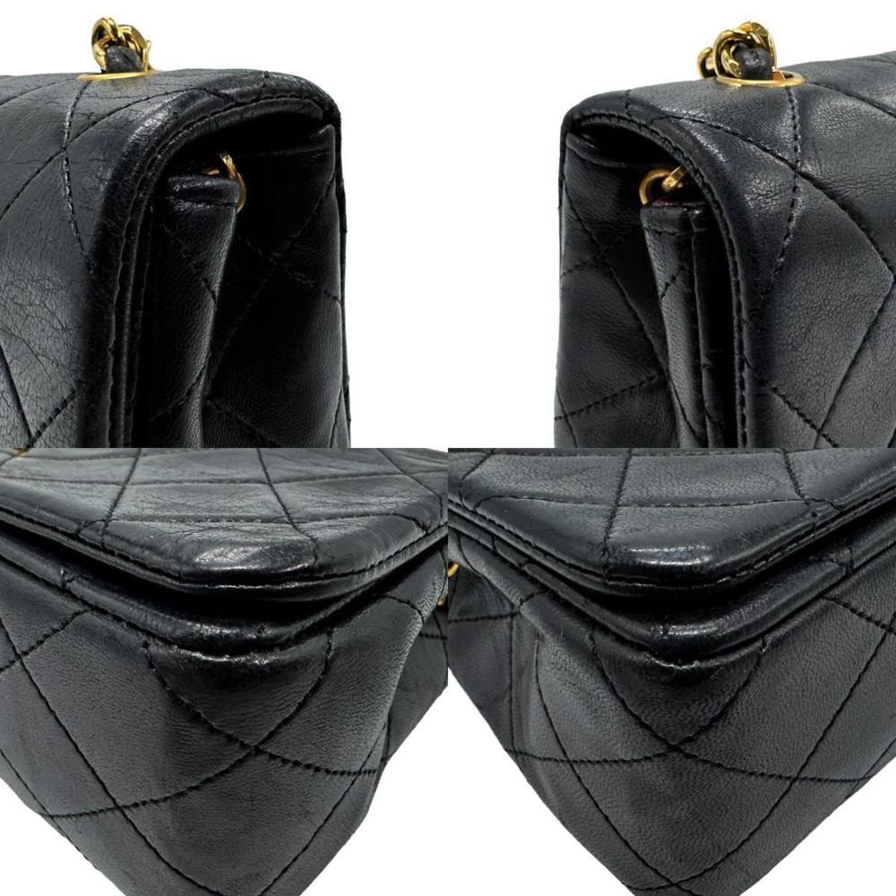 Black Leather Chanel Shoulder Bag
