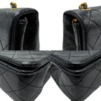 Black Leather Chanel Shoulder Bag