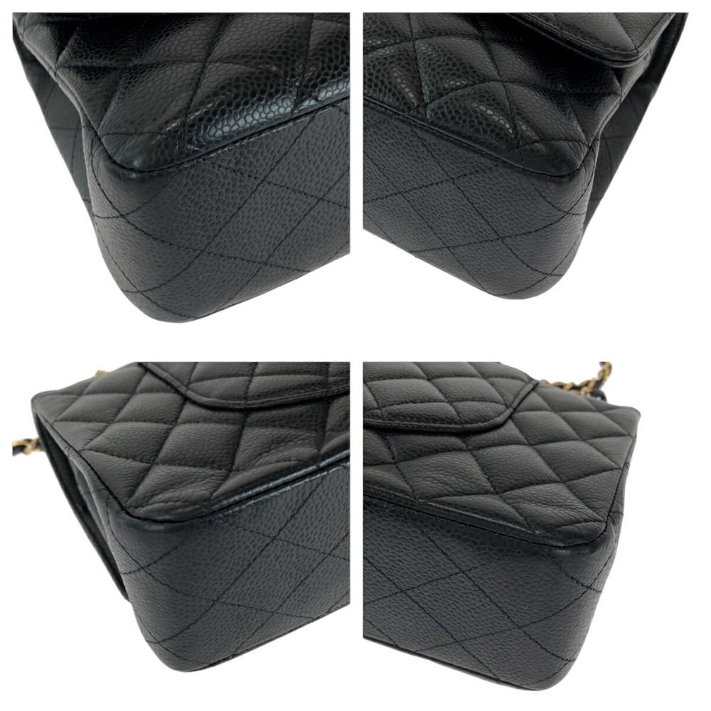Black Leather Chanel Flap Bag