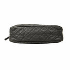Black Leather Chanel Shoulder Bag