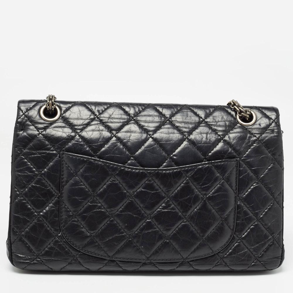 Black Leather Chanel Flap Bag
