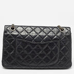 Black Leather Chanel Flap Bag