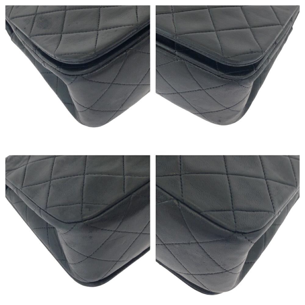 Black Leather Chanel Flap Bag