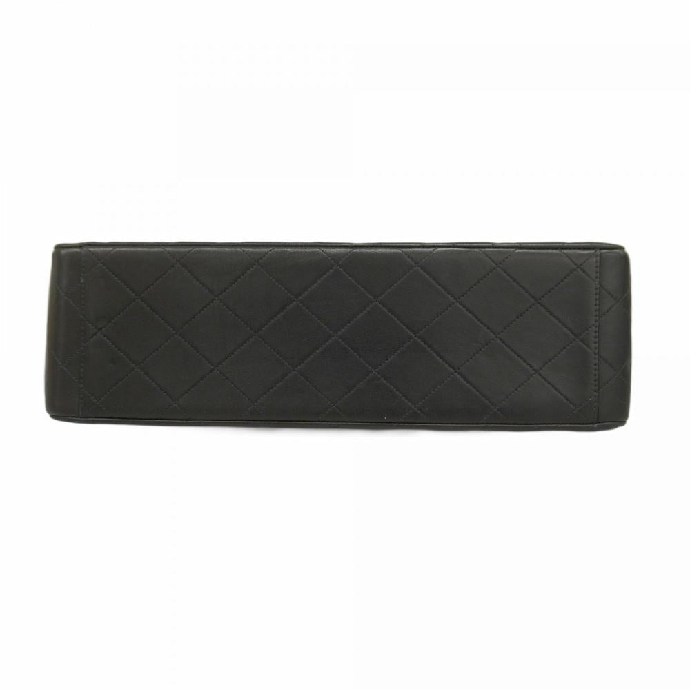 Black Leather Chanel Shoulder Bag