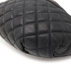 Black Leather Chanel Belt Bag