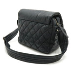 Black Leather Chanel Shoulder Bag