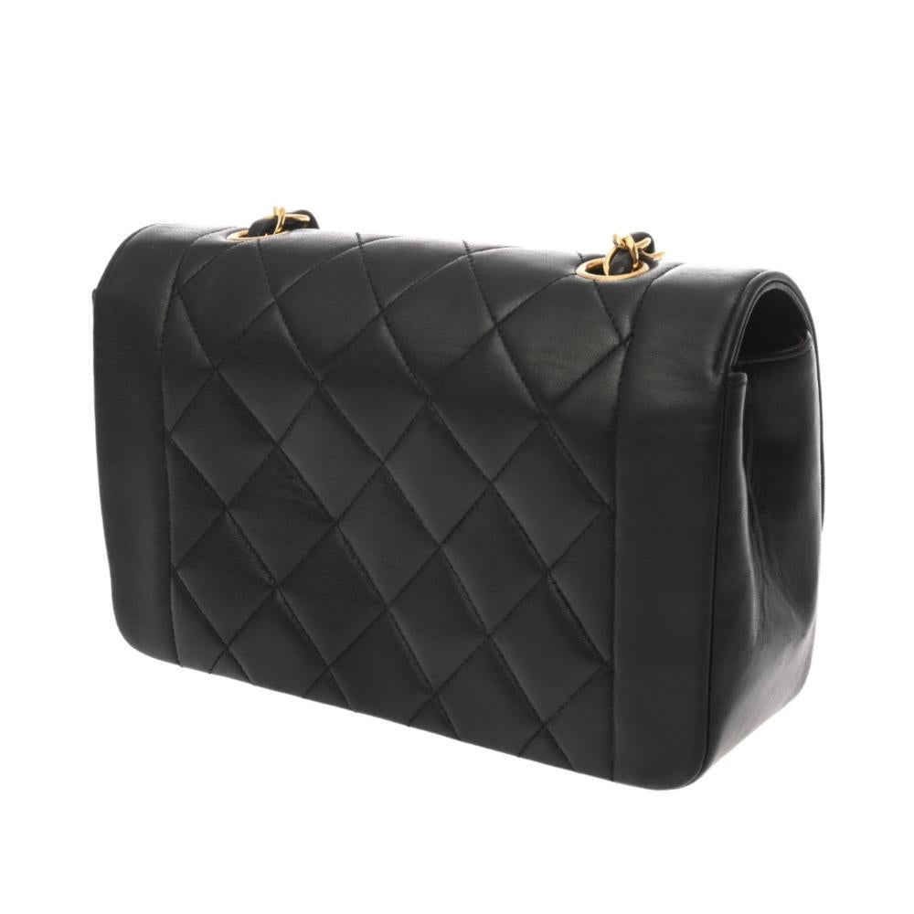 Black Leather Chanel Shoulder Bag