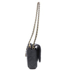 Black Leather Chanel Flap Bag