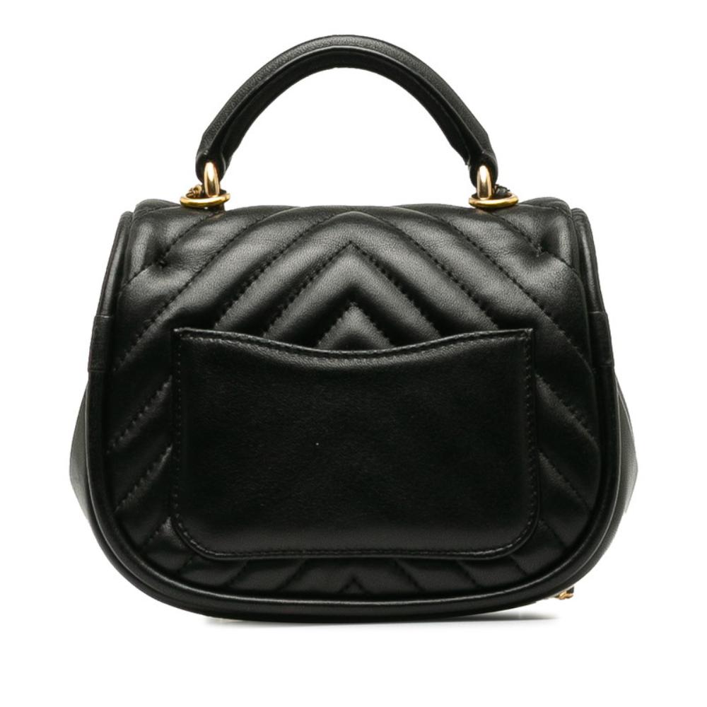 Black Leather Chanel Travel Bag