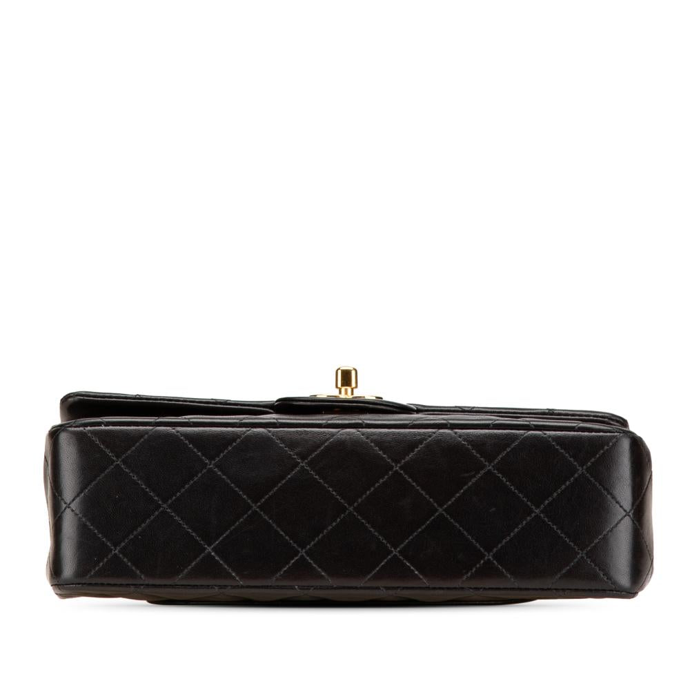 Black Leather Chanel Flap Bag