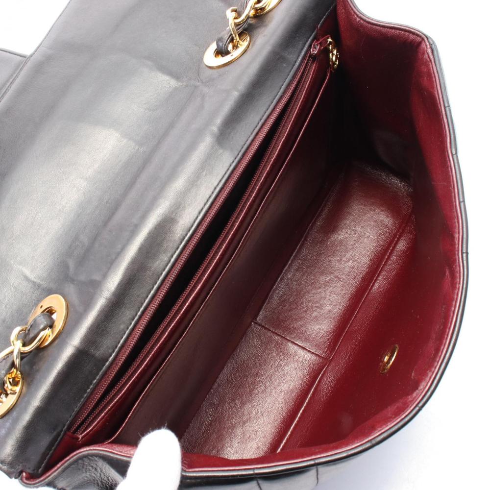 Black Leather Chanel Flap Bag