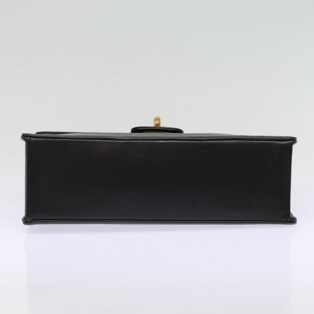 Black Leather Chanel Shoulder Bag