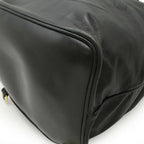 Black Leather Chanel Shoulder Bag