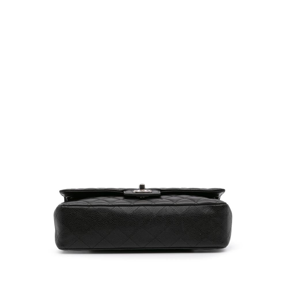 Black Leather Chanel Flap Bag