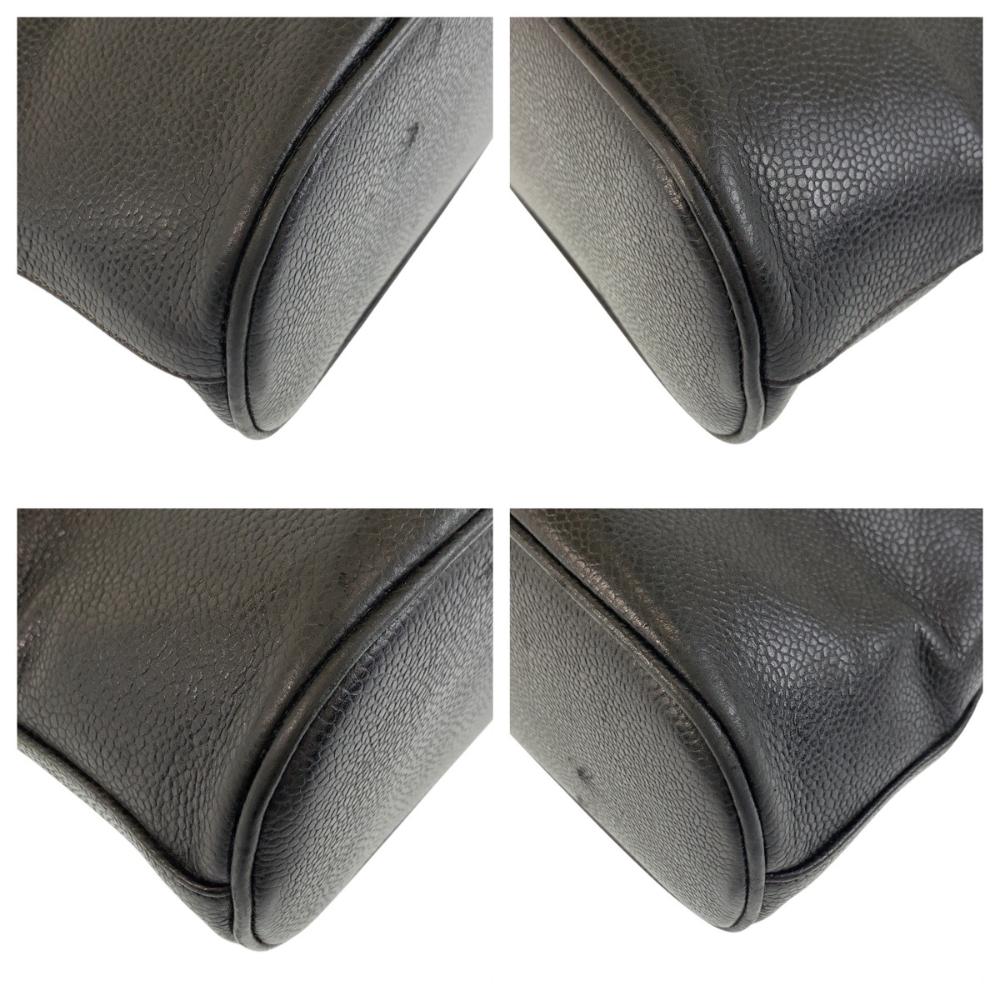 Black Leather Chanel Shoulder Bag