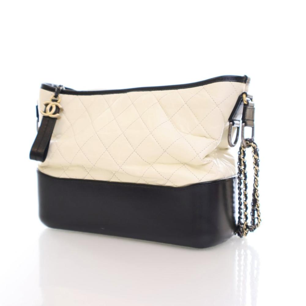 Black Leather Chanel Shoulder Bag