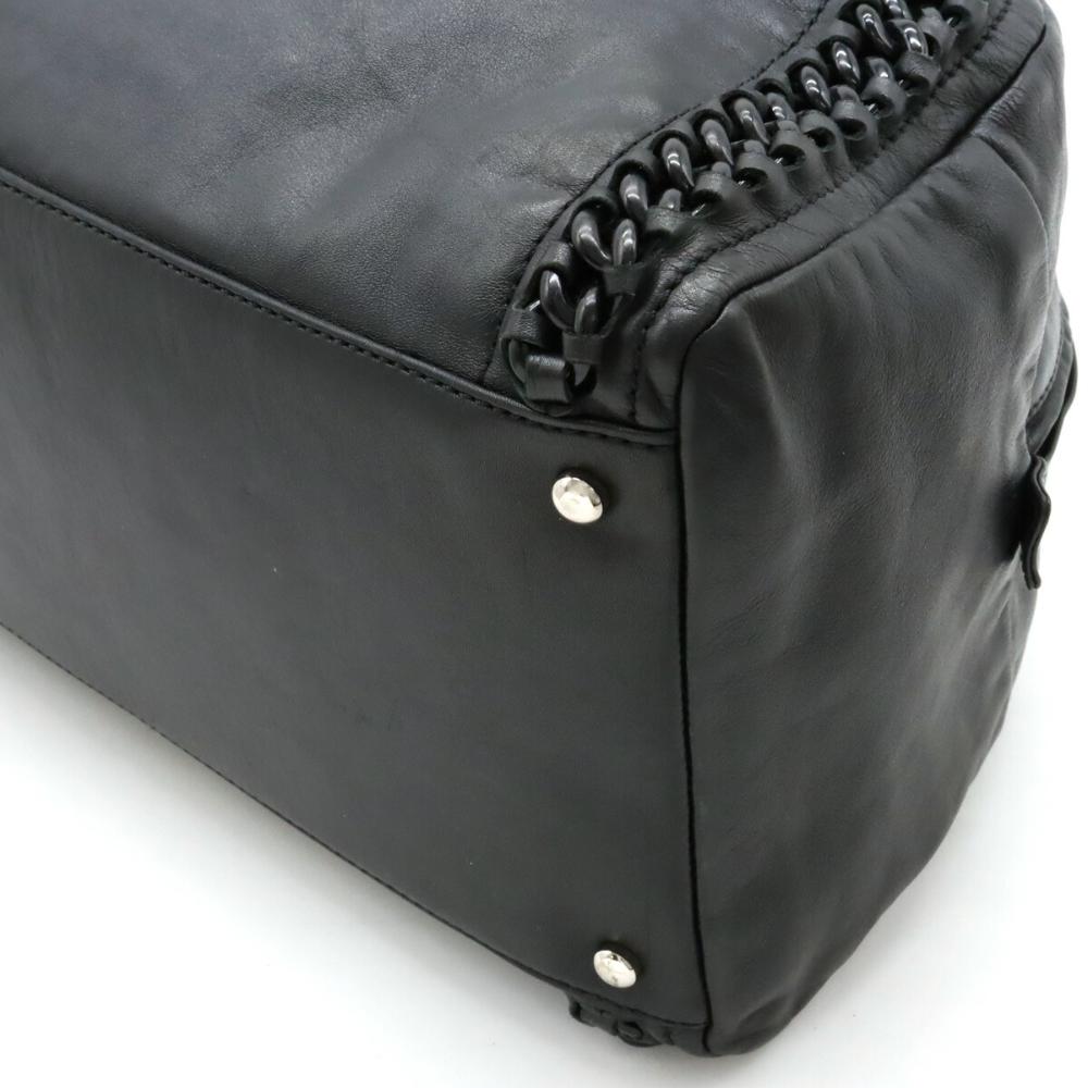 Black Leather Chanel Shoulder Bag