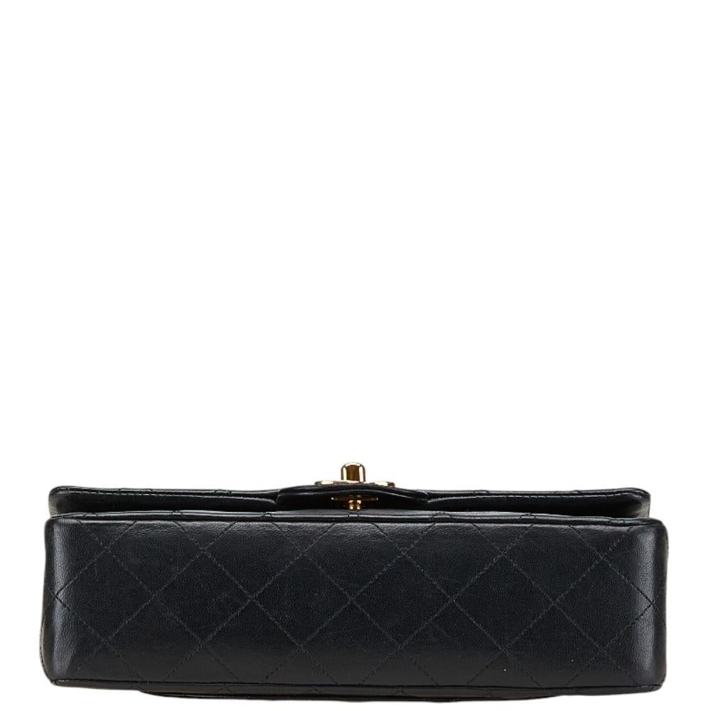 Black Leather Chanel Flap Bag