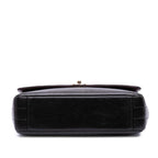 Black Leather Chanel Flap Bag