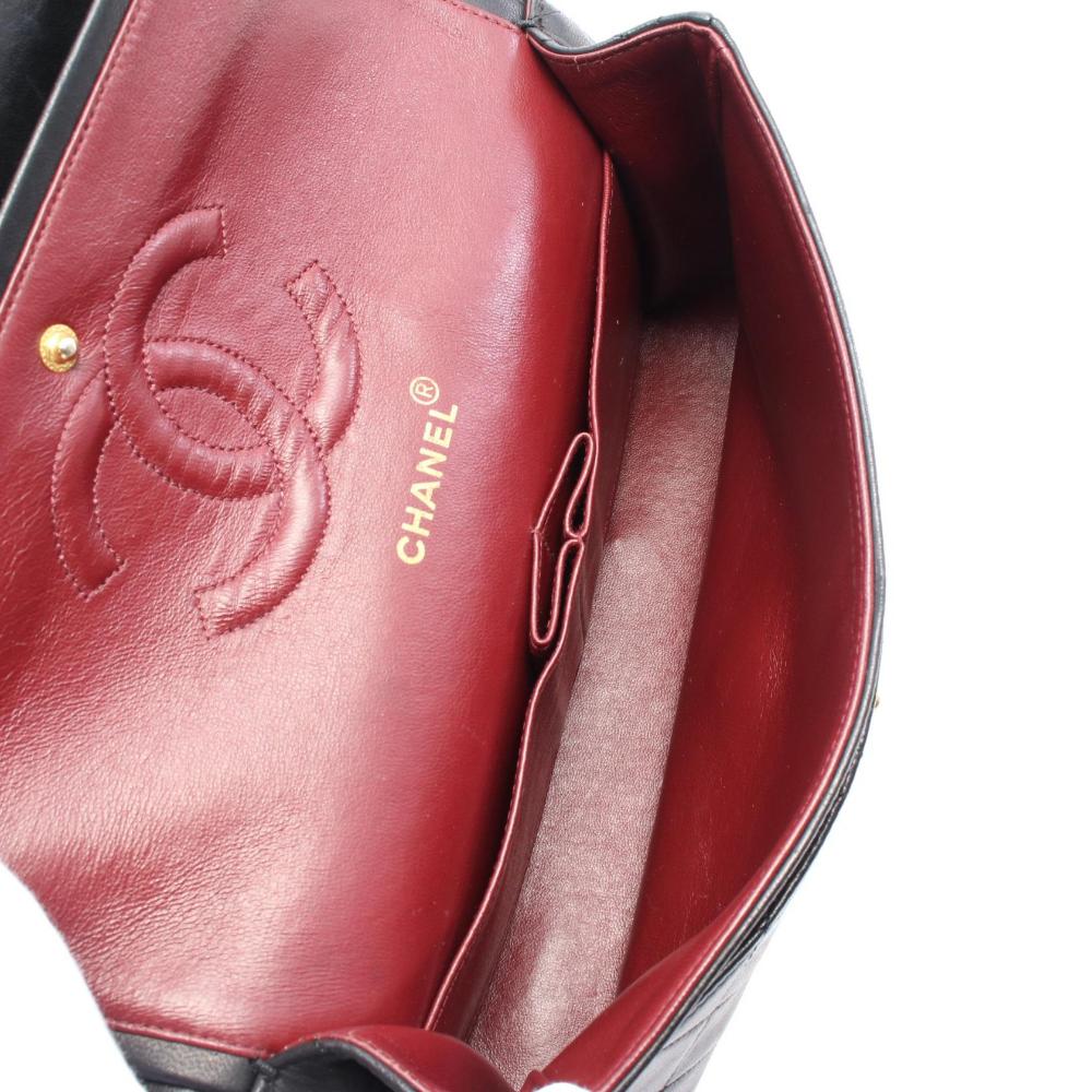 Black Leather Chanel Shoulder Bag
