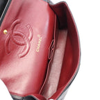 Black Leather Chanel Shoulder Bag