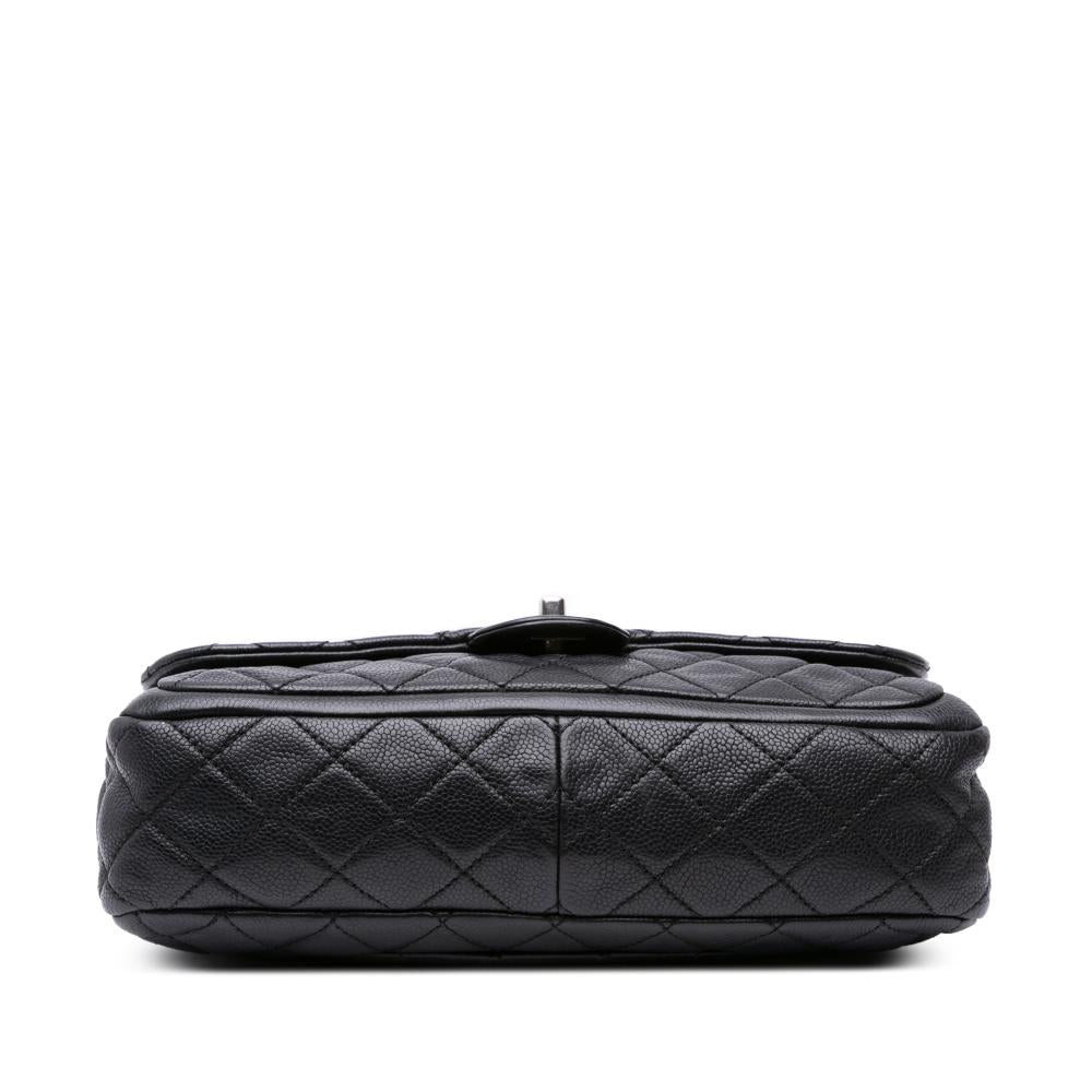 Black Leather Chanel Flap Bag