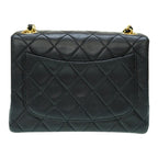 Black Leather Chanel Shoulder Bag