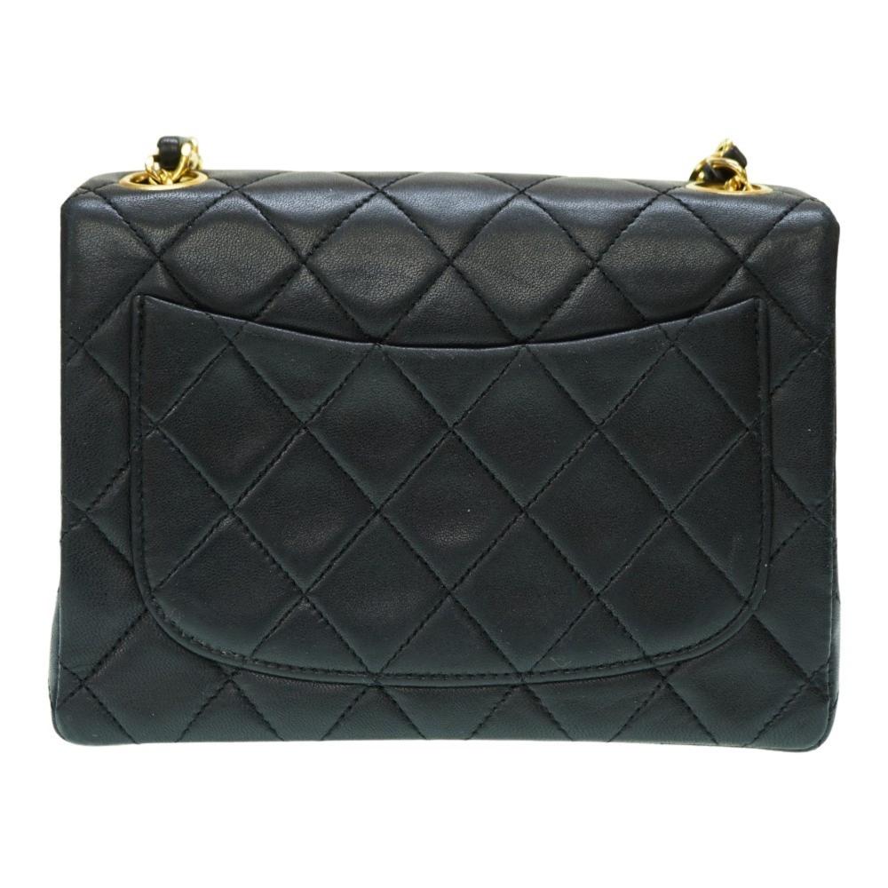 Black Leather Chanel Shoulder Bag