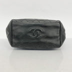 Black Leather Chanel Shoulder Bag