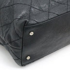 Black Leather Chanel Shoulder Bag