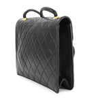 Black Leather Chanel Shoulder Bag