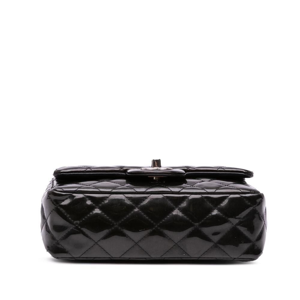 Black Leather Chanel Flap Bag