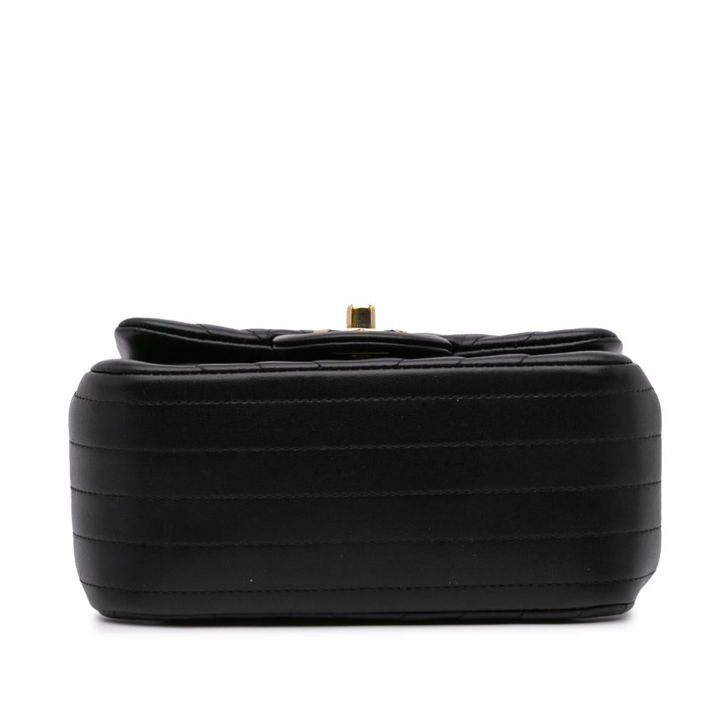 Black Leather Chanel Flap Bag