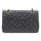 Black Leather Chanel Flap Bag
