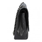 Black Leather Chanel Flap Bag